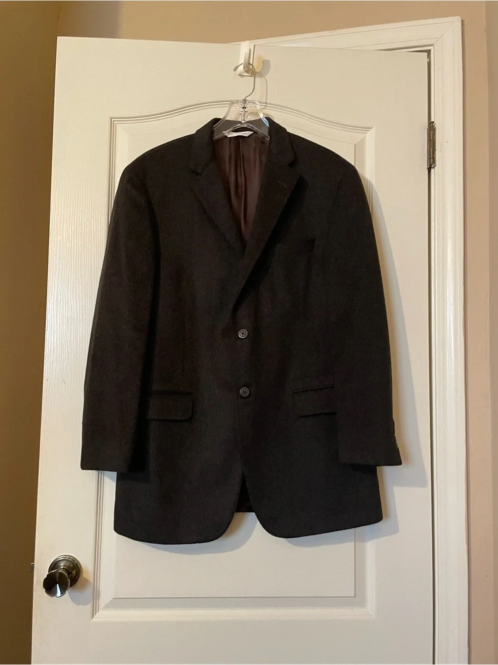 SAMUELSOHN Mens 42R Cashmere Mink Blazer Charcoal Gray Made in Canada 2 Button